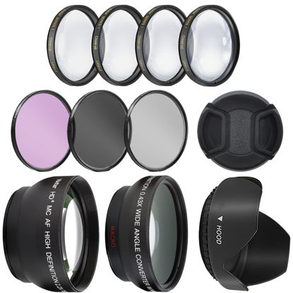 Picture of Ultra Deluxe Lens Kit for Sony Alpha A5000, A5100, A6000, A6100, A6300, A6400, A6500 Camera with 16-50mm Lens, Alpha A7c with 28-60mm Lens - Includes: 7pc 40.5mm Filter Set + 40.5mm Wide Angle