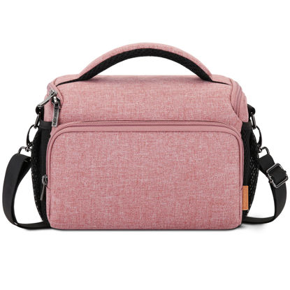 Picture of DOMISO Camera Bag Case Waterproof Anti-shock Shoulder Bag, Pink