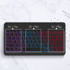 Picture of XIWMIX Ultra-Slim Wireless Bluetooth Keyboard - Rainbow Color Backlit Universal Rechargeable Keyboard Compatible with iPad Pro/iPad Air/iPad 9.7/iPad 10.2/iPad Mini Other iOS Android Windows Devices