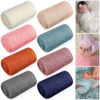 Picture of Xinnun Newborn Baby Photography Props Baby Stretch Wraps Newborn Wrap Long Ripple Wrap for Photography DIY Newborn Photo Blanket (Cute Style, 8 Pcs)