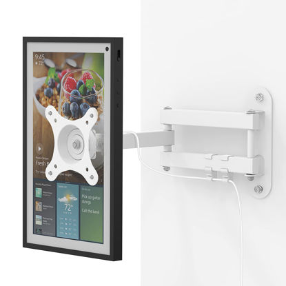 WALI Mount for Echo Show 15, Adjustable Wall Mounting Bracket with Heavy  Duty 15” Extension Arm, Rotate Tilt Swivel for Alexa Echo Show 15, Holds up