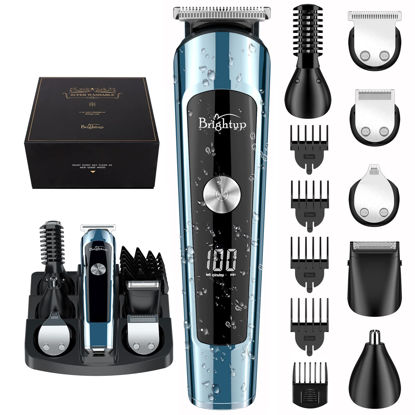 Picture of Brightup Beard Trimmer for Men, IPX7 Waterproof Beard Trimming Kit with Electric Razor, Hair Clippers for Mustache Body Facial Nose Ear Hair Cutting, Ideal Shaver Gifts, FK-8788T