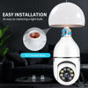 Picture of Light Bulb Security Camera Wireless WiFi 1080P 360 Degree Cam Bulb Light Socket Outdoor Pan Tilt Panoramic Color Night Vision Floodlight Motion Detection Alarm E27 Indoor with 64GB Micro SD Card