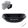 Picture of JJC Bayonet Square Lens Hood for Fujifilm Fuji XF 27mm f/2.8 R WR Lens Replaces Fujifilm LH-XF27 Lens Hood on Camera X-E4 XE4 X-E3 X-T4 X-T3 X-T2 X-T30 X-T20 X-PRO3 X-PRO2 X-S10 X-T200