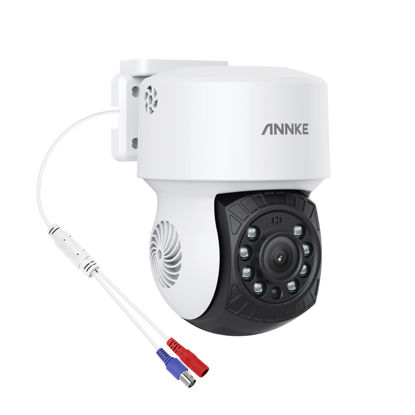 Picture of ANNKE 1080P 2MP AHD CCTV Home Surveillance Dome PT Wired Camera with 350° pan and 90° tilt, 100ft IR Night Vision, IP65 Weatherproof Security Add-On Cam for Outdoor Use, Wide Compatibility - APT200