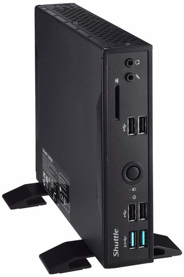 Picture of Shuttle XPC Slim DS10U Mini Fanless Barebone PC Intel Celeron 4205U Embedded No Ram No HDD/SSD No OS Black