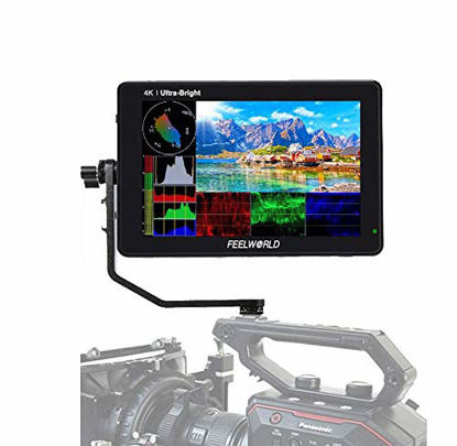 Picture of FEELWORLD LUT7S 7" 3D LUT 4K HDMI and SDI Monitor 2200nits Touch Screen DSLR Camera Field Monitor with Waveform VectorScope Histogram
