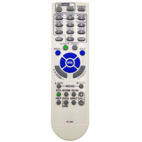 Picture of INTECHING RD-469E Projector Remote Control for NEC NP-M282X M283X M302 M303WS M322 M323 M332XS M333XS M352WS M353WS M362 M363 M402 M403 ME301 ME331 ME361 ME401 U321 UM301 UM351 UM352 UM361 V302 V332