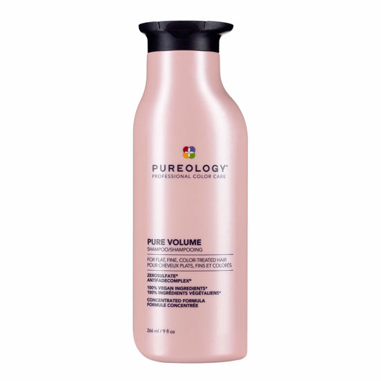 Picture of Pureology Pure Volume Shampoo | For Flat, Fine, Color-Treated Hair | Adds Lightweight Volume and Body | Clarifies Buildup | Sulfate-Free | Vegan | 9 Fl. Oz.