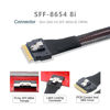 Picture of Cablecc PCI-E Ultraport Slimline SAS Slim 4.0 SFF-8654 8i 74pin to Dual Oculink SFF-8611 Cable 50cm PCI-Express