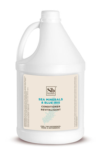 Picture of Soapbox Hair Conditioner, Sea Minerals & Blue Iris, Hydrating, Vegan, Color Safe, Sulfate Free & Silicone Free Conditioner Refill for Home & Professional Use - Gallon Size