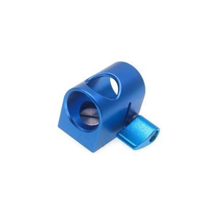 Picture of SZJELEN 19mm Rod Mounting Bracket with 3/8 Screw with Anti Twist for ARRI RED Sony Camera Link Wireless Follow Focus Motor,19mm Single Rod Clamp (Blue)