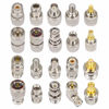 Picture of Boobrie 20PCS RF Coaxial Connector Kit UHF Adapter Set UHF Connector Kit SO239 PL259 UHF to SMA/ UHF to BNC/ UHF to N/ UHF to F Adapter Female to Female Coaxial Connector Male to Female Coax Adapters