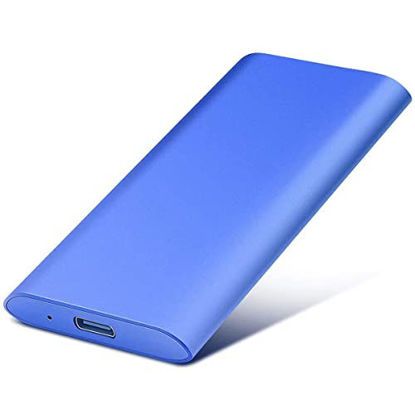 Picture of External Solid State Drive 2000GB high Speed USB 3.1 Type-C Protable External SSD Hard Drive 2000GB Protable Hard Drive for PC, Laptop, Desktop and Mac (Blue)