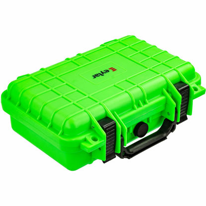 Picture of Eylar Protective Gear and Camera Hard Case Waterproof Dry Box with Foam 11.6 Inch 8.3 Inch 3.8 Inch (Neon Green)