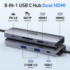 Picture of USB C Docking Station Dual HDMI Monitor,USB C to Dual HDMI Adapter with 2 HDMI Ports,PD Charging,SD/TF,USB A&C 3.0 Ports,USB C Hub HDMI for Dell XPS/HP/Lenovo/Surface/Yoga etc