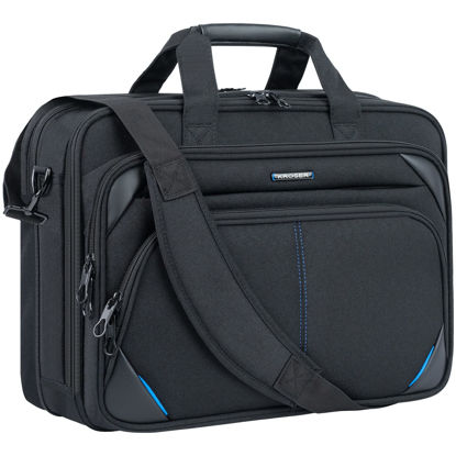 Picture of KROSER Laptop Bag 17.3 Inch Premium Laptop Briefcase, Expandable Laptop Shoulder Messenger Bag Durable Computer Case