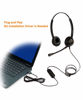 Picture of USB Headset with Microphone Noise Cancelling and Volume Controls, Computer PC Headphone with Voice Recognition Mic Works for Dragon Teams Zoom Skype Softphones Conference Calls Online Education etc