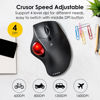 Picture of SANWA 2.4G Wireless Ergonomic Trackball Mouse, Optical Rollerball Mice, Programmable Silent Buttons, 40mm Trackball, 600/800/1200/1600 Adjustable DPI, Compatible with MacBook, Laptop, Windows, macOS