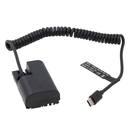 Picture of SZRMCC LP E6 DC Coupler Dummy Battery to Type-C USB C PD Trigger Cable for Canon 5D2 60D 70D 80D Camera SmallHD 501 502 702 Monitor