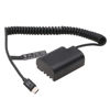 Picture of SZRMCC LP E6 DC Coupler Dummy Battery to Type-C USB C PD Trigger Cable for Canon 5D2 60D 70D 80D Camera SmallHD 501 502 702 Monitor