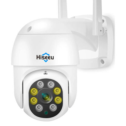 Picture of Hiseeu 2K 3MP PTZ Security Camera Outdoor,WiFi Camera, Auto Tracking&Light Alarm Floodlight & Color Night Vision,360° View,Two-Way Audio, Motion Detection,Compatible Wireless Camera System