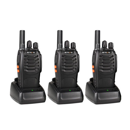 Picture of Retevis H-777 Walkie Talkies Rechargeable, 2 Way Radios Long Range, Portable FRS Two-Way Radios, Short Antenna, LED Flashlight, for Adults Family Outdoor (3 Pack)