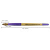 Picture of Pana USA Acrylic Nail Brush100% Pure Kolinsky Hair New Limited Edition Beige Purple Wood Handle with Purple Ferrule Round Shaped Style (Size # 12)