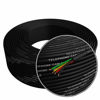 Picture of Tupavco Phone Cable 300ft Rounded Black Roll (100m Long) 4x1/0.4 26 AWG Gauge Solid Wire -Round Telephone Cord Line Extension Bulk Rool Reel -Compatible with RJ11 4P4C Crimp End Connector Jack TP802