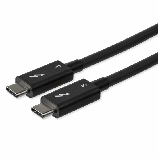 Picture of StarTech.com 0.8m/2.7ft Thunderbolt 3 to Thunderbolt 3 Cable - 40Gbps - Certified TB3 - USB C Compatible - Active - 100W PD (TBLT34MM80CM)