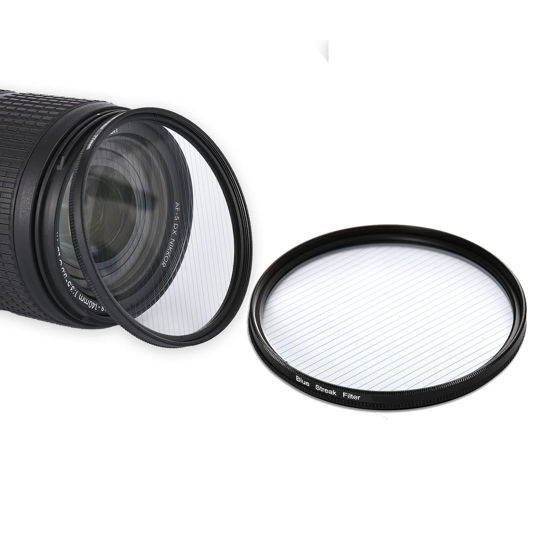 Blue Streak Filter Flare Camera Lens for DSLR Cinematice Video DSLR Camera