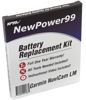 Picture of NewPower99 Battery Kit for Garmin NuviCam, NuviCam LM, LMT, LMT-D, LMTHD with Tools, Video Instructions and Extended Life Battery from NewPower99