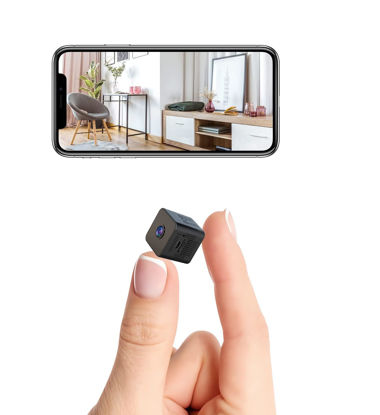 Mini WiFi Camera for Home Office Security, Magnetic Cam with Night Vis