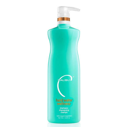 Picture of Malibu C Hard Water Wellness Shampoo (33.8 oz) - Hydrating Sulfate-Free Shampoo for Hair Vibrancy - Protects Hair from Hard Water Elements + Removes Build Up