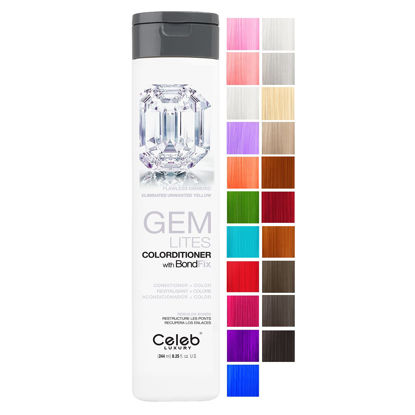 Picture of Celeb Luxury Intense Color Depositing Colorconditioner Conditioner + BondFix Bond Rebuilder, Vegan, Sustainably Sourced Plant-Based, Semi-Permanent, Viral and Gem Lites Colorconditioners