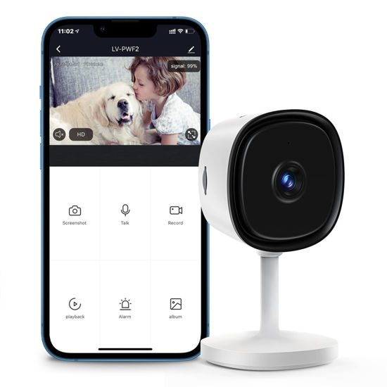 Picture of LaView 3MP Cameras for Home Security,2K Indoor Security Camera for Baby/Elder/Pet with Clear Night Vision,24/7 Live Video,Motion Detection,2 Way Audio,US Cloud/SD Card Storage,Compatible with Alexa