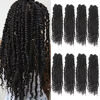 Picture of Passion Twist Crochet Hair 18 Inch Crochet Passion Twist Hair Pretwisted, Pre Looped 8 Packs Passion Twist Crochet Braids Passion Twists Hair Bohemian Crochet Hair for Black Women1B