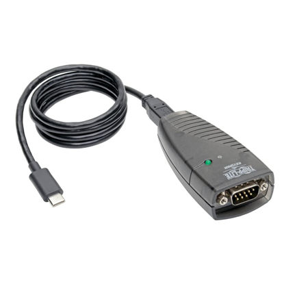Picture of Tripp Lite Keyspan High Speed USB-C to Serial Adapter DB9 RS232 Cable, 3 Feet / 0.91 Meters, Windows Server & MacOS Compatible, 3-Year Warranty (USA-19HS-C)