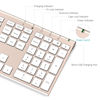 Picture of Wireless Keyboard and Mouse Combo, 2.4GHz Ultra-Slim Aluminum Rechargeable Keyboard with Whisper-Quiet Mouse for Windows, Laptop, PC, Desktop - White Gold