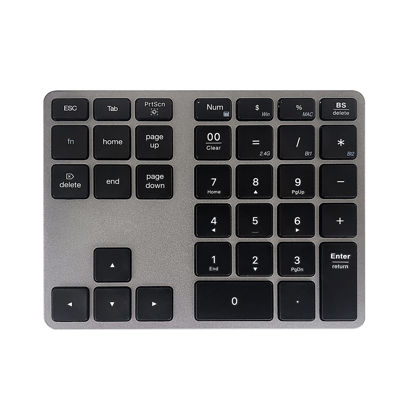 Picture of MCSaite Bluetooth Number Pad, Multi-Device Wireless Numeric Keypad, Aluminum Dual Mode 3-in-1 (BT1+BT2+USB) Portable Slim Bluetooth Numpad 10 Key for Laptop, Mac, MacBook Air/Pro, iMac, Surface Pro