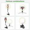 Picture of Smatree 10" LED Selfie Ring Light with Flex Clamp Mount & Tripod Stand & Phone Holder, Dimmable Desktop Ring Light with 3 Light Modes for Live Streaming/Makeup/Photography/TikTok/YouTube Videos/Vlog