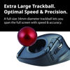 Picture of ELECOM DEFT Trackball Mouse, 2.4GHz Wireless, Finger Control, 8-Button Function, Ergonomic Design, Optical Gaming Sensor, Smooth Red Ball, Windows11, macOS (M-DT2DRBK-G)