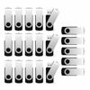 Picture of USB Flash Drive 2GB 20 Pack, Bulk USB 2.0 Flash Drives Thumb Drive Swivel Memory Stick Jump Drive Pen Drive, Black, 2 GB, 20 Pieces