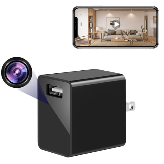 GetUSCart- UEMIS Hidden Camera Charger Full 1080P HD WiFi Spy Camera Mini  Hidden Camera 140 Degree Wide Angle Nanny Cam USB Charger Cameras for Home  Security, Office, Baby, Pets, Parents