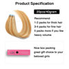 Picture of SUYYA Tape in Hair Extensions Human Hair Strawberry Blonde to Light Blonde Remy Hair 14 inches 20pcs 40g/pack Straight Seamless Skin Weft Tape in Human Hair Extensions Piano Color(14 inch #P27/24B)