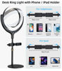 Picture of Ring Light with Stand and Phone/Ipad Holder, 10.5'' Desk Zoom Lighting for Computer, Laptop Light for Video Conferencing, Desktop Ring Light for Zoom Meetings, Live Streaming, Makeup, Video, Vlog