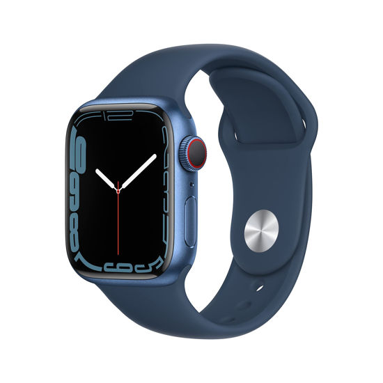 Picture of Apple Watch Series 7 (GPS + Cellular, 41MM) - Blue Aluminum Case with Abyss Blue Sport Band (Renewed Premium)