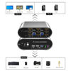 Picture of Terived 2 Port HDMI KVM Switch Triple Monitor with Aluminum Alloy Shell and Digital Display, Two Computers Three Monitors 4K@60Hz USB 3.0 Audio/Microphone, Support hotkey, EDID, HDR10 with Cables