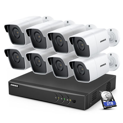Picture of ANNKE 8CH 8 Camera Security System with AI Human/Vehicle Detection, 8 x 5MP IP67 Weatherproof Outdoor CCTV Cameras, 100 ft Night Vision with Smart IR & WDR for Home Surveillance, 2 TB Hard Drive