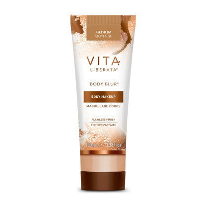 Picture of Vita Liberata Body Blur, Leg and Body Makeup. Skin Perfecting Foundation for Flawless Bronze, Easy Application, Radiant Glow, Evens Skin Tone,  New Packaging